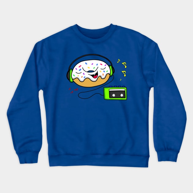 Donut Frenzy! (Vanilla) Crewneck Sweatshirt by DitzyDonutsDesigns